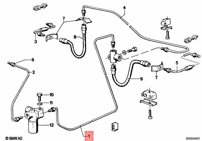 Tubo original BMW 114 700 E12 E21 E3 E30 E32 E34 E36 E9 ISE NK OEM 34326755686 Foto 1 de 1