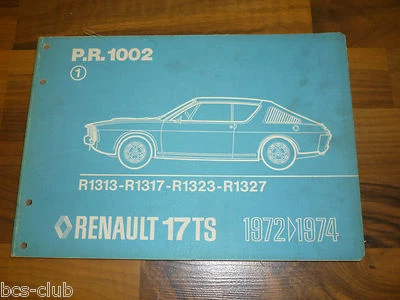 RENAULT 17 R17 TS 1974 orig. ERSATZTEIL KATALOG ETK 1.Auflage WERKSTATT HANDBUCH - Bild 1 von 4
