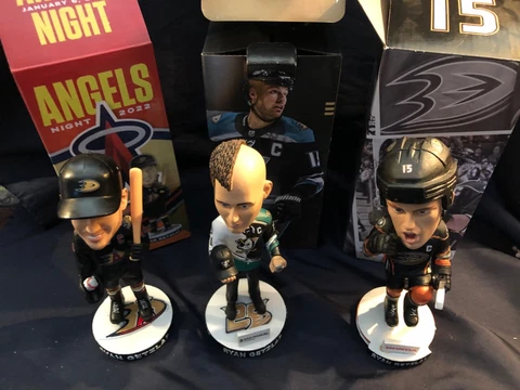 Three Rare Anaheim Ducks Ryan Getzlaf Bobbleheads  -New In Boxes- SGA Cover