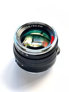 Carl Zeiss C Sonnar 50mm f/1.5 ZM T* Black for Leica M Very Clean - Picture 1 of 6