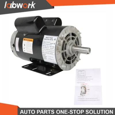 Labwork 5HP Compressor Duty Electric Motor 230V 1 Phase 3450 RPM Frame-56HZ 7/8" - Image 1 of 4