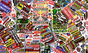 Random 10 pcs Wholesale Stickers Sheets Decal Motorcycle ATV Racing Bike Helmet - Picture 1 of 12