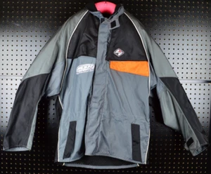MSR System-X Zipper Vented Nylon Motorcycle Riding Jacket Gray Black Men's X-L - Picture 1 of 14