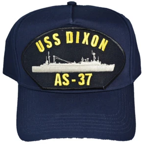 USS DIXON AS-37 HAT - NAVY BLUE - Veteran Owned Business - Picture 1 of 1