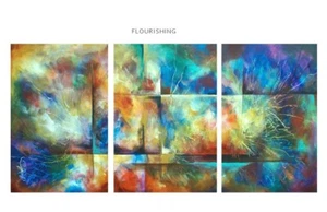 art contemporary home decorative furnishing M.Lang cert. original painting large - Picture 1 of 7