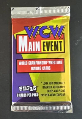 1995 WCW Main Event Sealed Wrestling Cards Steve Austin Rc Possible Auto Mint - Image 1 of 3