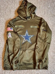 NFL Dallas Cowboys Nike Hoodie Adult Large Salute To Service Army Green - Picture 1 of 11