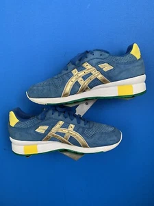 ASICS GT-II 2 KITH FUTBOL EQUIPMENT KFE BRAZIL BLUE GREEN GOLD H40JK Size 11 - Picture 1 of 12