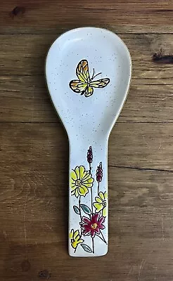 Spectrum Designz Stoneware Spring Garden Butterfly Spoon Rest 2022 - Image 1 of 2