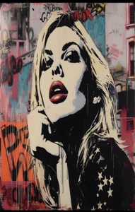 Blondie Debbie Harry Poster Modern Pop Art Wall Print A2 A3 A4 | Buy 2 Get 2 Fre - Picture 1 of 7