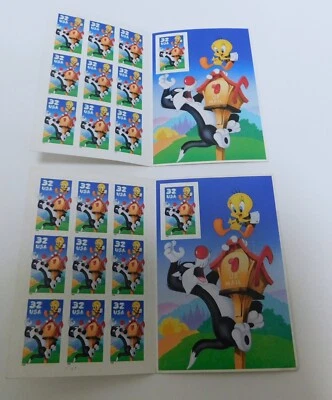 1998 Lot of Two 10 Count Sylvester USPS Booklets 34 Cent First Class Stamps - Image 1 of 4