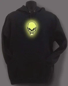 Nuevo Para hombres Impreso Calavera Brillo en la Oscuridad Sudadera con Capucha Pullover Sudadera con Capucha - Imagen 1 de 7