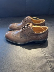 *NEW* Ecco Atlanta Wingtip Brown Leather Brogue Mens Oxford Shoes EU 40 UK 6.5/7 - Picture 1 of 16