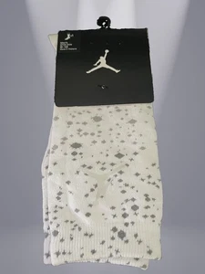 New Nike Air Jordan White / Grey socks Men SZ 8 9 10 11 12 (Retro 1 3 4 5 6 ) - Picture 1 of 8