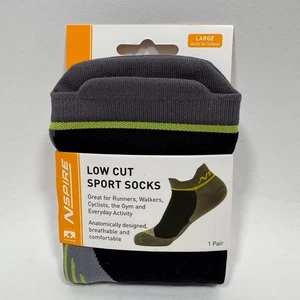 Nspire tief geschnittene Sportsocken schwarz gelb LG & MED Nathan sportlich Nylon Spandex - Bild 1 von 7