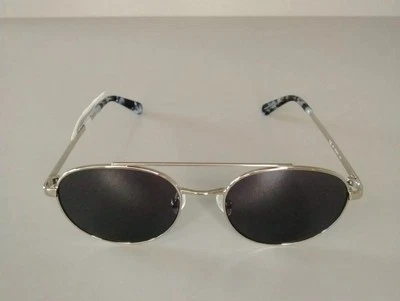 NUEVO Gafas de sol Nautica para mujer NLS 6012 Rx'able plateadas redondas aviador 53-18-140 Foto 1 de 4