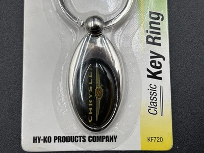 Metal Key Ring Chrysler Emblem Key Fob Chrome Keychain Foto 1 de 4