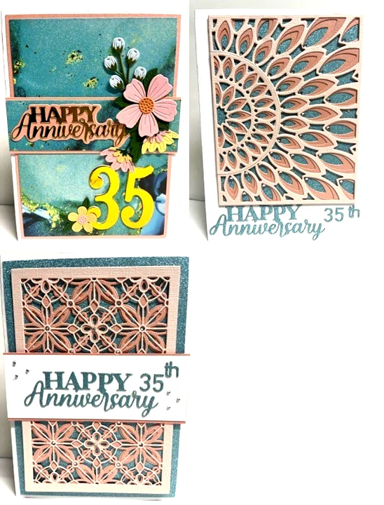 35th Wedding Anniversary Cards : Handmade : Unique:  You Choose Design - Image 1 of 1