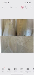 Stunning A Line Wedding Dress, Lace Detail, Includes Veil. Women’s Uk Size 16-18 - Picture 1 of 4