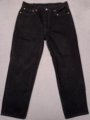 Levi's 550 Jeans Men's 37x31 Black Relaxed Straight 100% Cotton Denim Workwear - Image 1 of 4