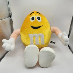 Vintage 13 Zoll gelbes M&M Plüschtier von Commonwealth 2000 genähte Augen - Bild 1 von 8
