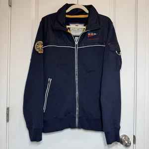 Giacca Eddie Bauer EB-20 blu navy cappotto peso medio taglia large - Foto 1 di 8