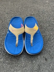 EUC Hoka One One Ora Recovery Slide Blue White Size Mens M9 Womens W11 - Picture 1 of 7