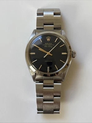 Rolex Oyster Perpetual Air-King Mens 1979 Watch Black Dial All Orig Box Papers - Image 1 of 4