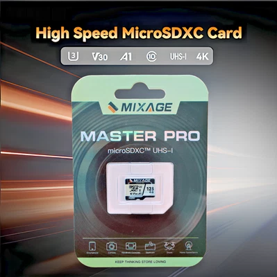 Scheda di memoria Micro SD 128GB MicroSDXC UHS-I U3 V30 A1 C10 Full HD 4K UHD - Immagine 1 di 4