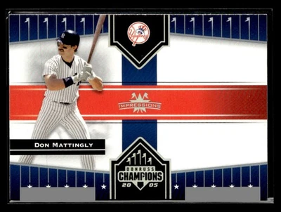 Tarjeta Donruss Champions #96 Don Mattingly Impressions 2005 New York Yankees Foto 1 de 2