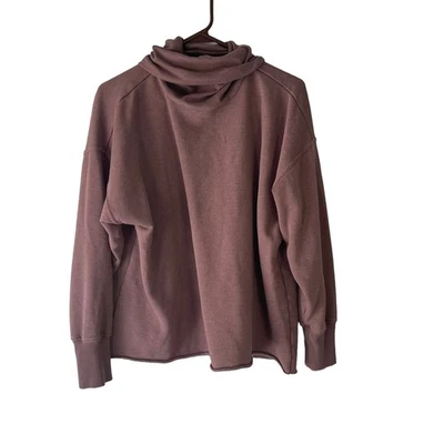 Aerie Size XS Funnel Turtleneck Dusty Rose Mauve Pink Pullover Sweater - Image 1 of 4