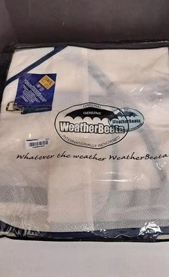 *New with Tags WeatherBeeta 84" 7"basic Fly Sheet Mesh fly sheet 84" white/navy - Image 1 of 4
