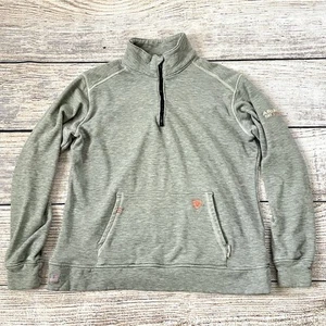 Ariat FR Sweater Womens XL Polartec Fleece 1/4 Zip Pullover Gray Cat 2/2112 - Picture 1 of 11