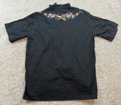 Camisa Harley Davidson Para Hombre Grande* Perla Bordada a Presión Floral Ligera Foto 1 de 4