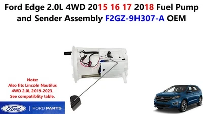Ford Edge 2.0L 4WD 2015 16 17 2018 Fuel Pump and Sender Assembly F2GZ-9H307-A - Image 1 of 4