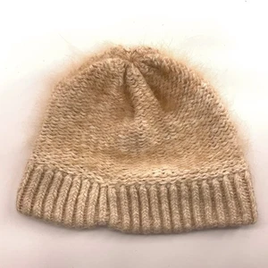 Fuzzy Super Soft Knit Beige Winter Hat - Picture 1 of 5