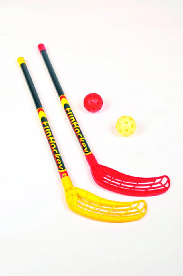 BANDITO Fun Hockey Schläger Set mit 2 Schlägern und Bällen Funhockey