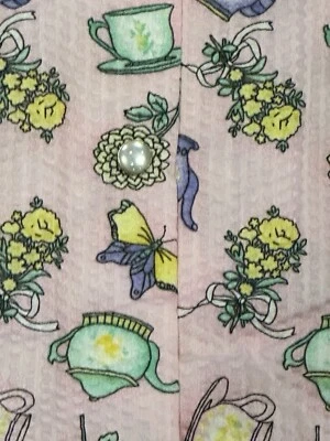 Secret Treasures Mujer 3X Plumero Casa Abrigo Snap Bolsillo Frontal Mariposa Flores Foto 1 de 4