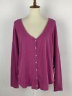 New Lucky Brand Knit Cardigan Size L Pink Buttons Long Sleeve H&L Oversized