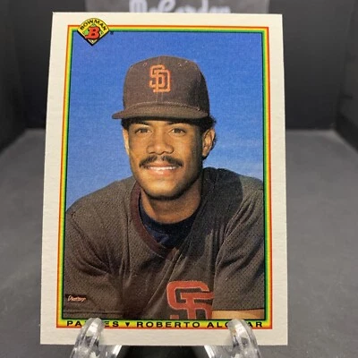 1990 Bowman Roberto Alomar #221 HOF San Diego Padres - Image 1 of 2