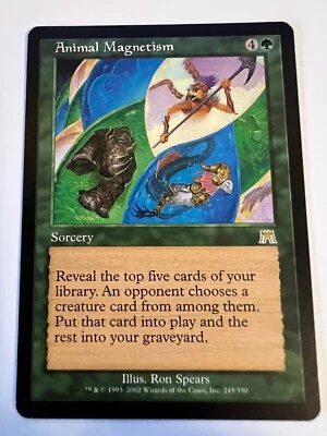 MTG Magic The Gathering Onslaught  Animal Magnetism Rare LP - Image 1 of 2