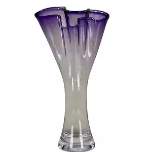 Jarrón con volantes de cristal púrpura Lenox - Imagen 1 de 5