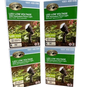 Hampton Bay 1001 488 698 LED Low Voltage Spotlight Metal Black 4 Pack - Picture 1 of 2