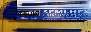 Semi-HEX General's Classic Drawing Pencils  BRAND NEW MADE IN USA 4B BOX of 12 - Picture 1 of 1