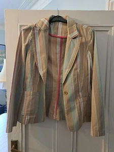 Ladies Laura Ashley Striped Blazer UK Size 8 - Picture 1 of 2