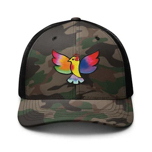Fly Like a Bird Autism Caravan Camouflage Trucker Hat - Picture 1 of 14