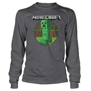 Official JINX Minecraft Creeper Inside Long Sleeve T-Shirt Size Kids Small NEW - Picture 1 of 1