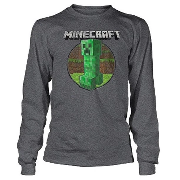 Official JINX Minecraft Creeper Inside Long Sleeve T-Shirt Size Kids Small NEW - Image 1 of 1