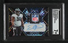 2022 Panini Select Black Prizm 1/1 Jordan Davis SGC 7 Rookie Patch Auto RC