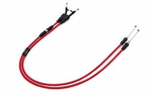 AS3 VENHILL THROTTLE CABLES for KAWASAKI ZX6R 1998-1999 RED - Picture 1 of 5